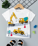 Construction Machines On Work Graphic Tee