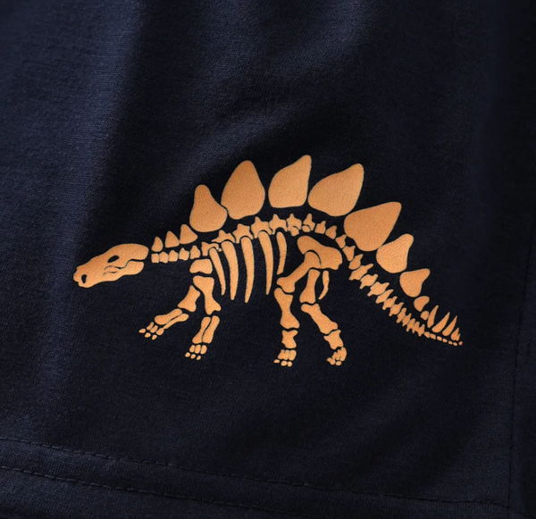 Solid Black Dino Shorts