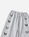 Butterflies Printed Trouser Grey - S