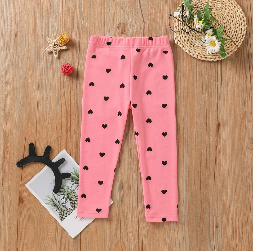 Hearts Printed Trouser Pink
