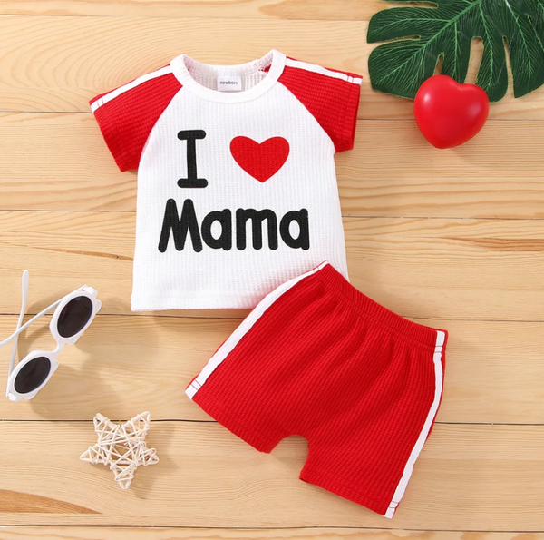 I Love Mama Raglan Set