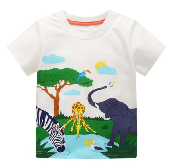 Animals Drinking Water Graphic Tee