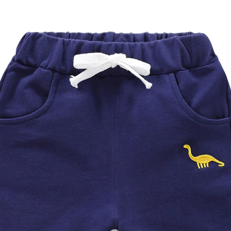 Mini Dino Embroidered Shorts NB
