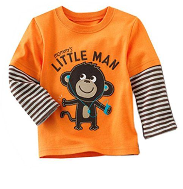 Mommys Little Man Monkey Graphic Tee