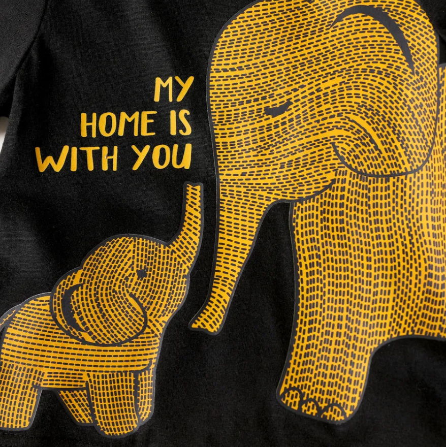 My Home Is With You Elephant Graphic Set
