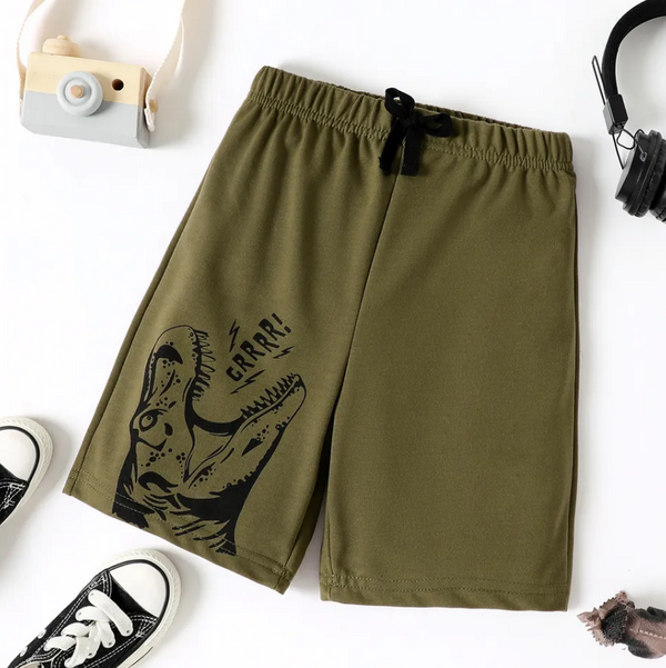 Olive Green T Rex Shorts