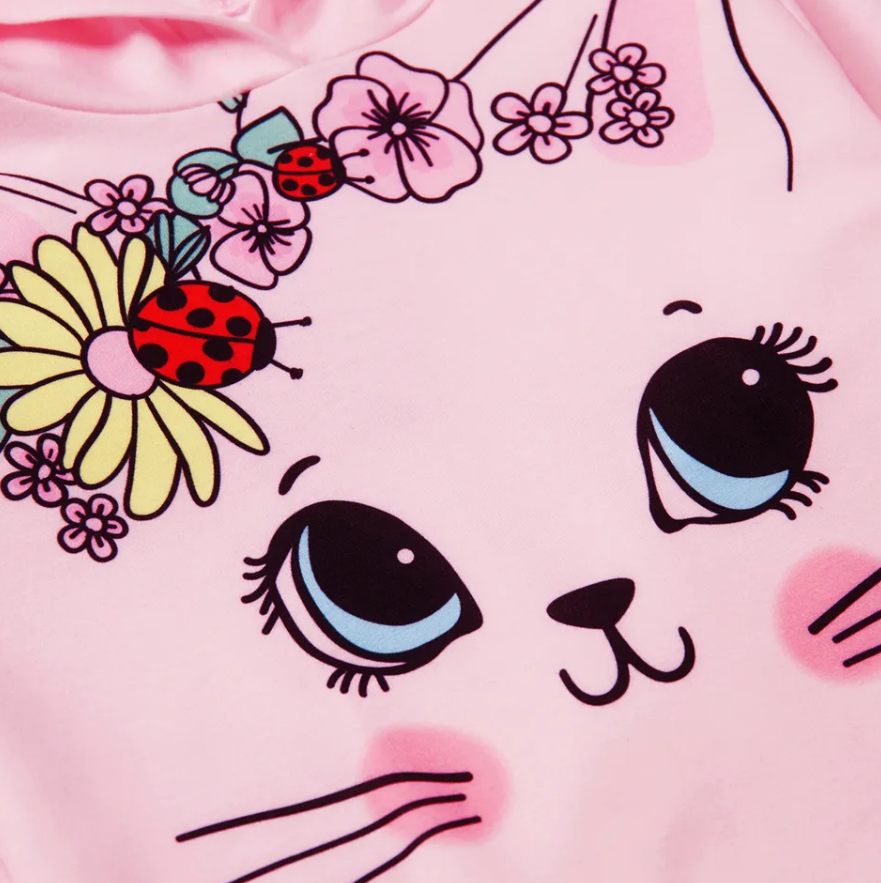 Pink Flower Cat Hood