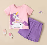 Purple Unicorn Graphic Set