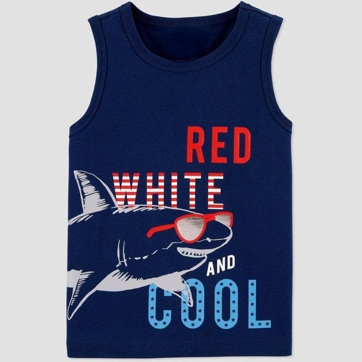 Red White And Cool Shark Tank Top