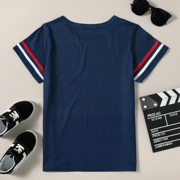 Striped Rocket Graphic Tee