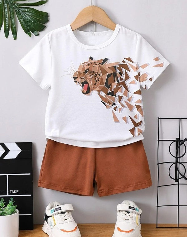 Running Leopard Graphic Set