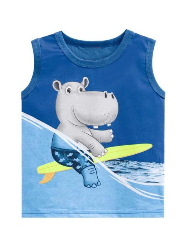 Surfing Hippo Tank