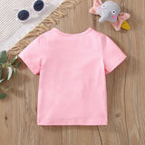 Cute Pink Elephant Graphic Tee