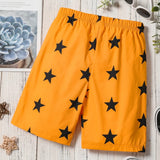 Stars Printed Shorts Yellow