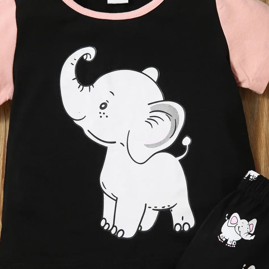 Baby Elephant Printed Set – Funsies Garments