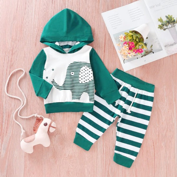Baby Elephant Stripes Tracksuit