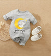 Grey Good Night Baby Elephant Romper
