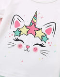 5 Stars Unicorn Cat Graphic Tee