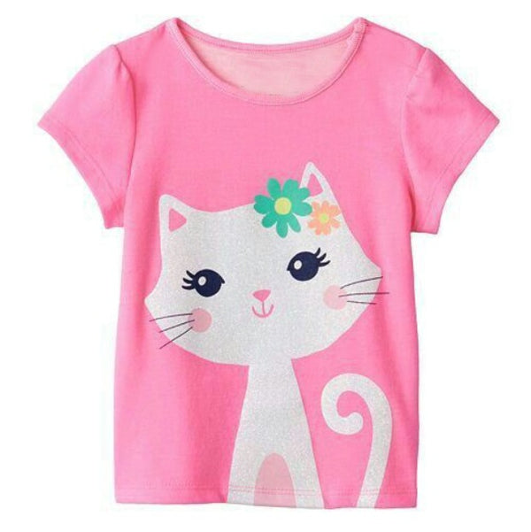 Cute White Cat Graphic Tee