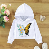 Butterflies And Daisies Hood White