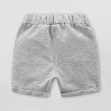 Mini Dino Embroidered Shorts H Grey